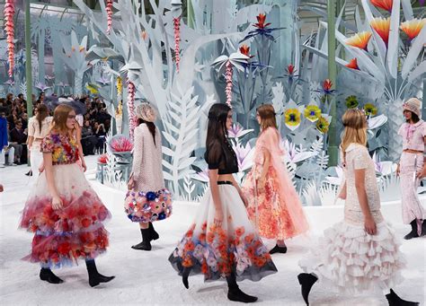 chanel runway flower house|chanel's floral flower.